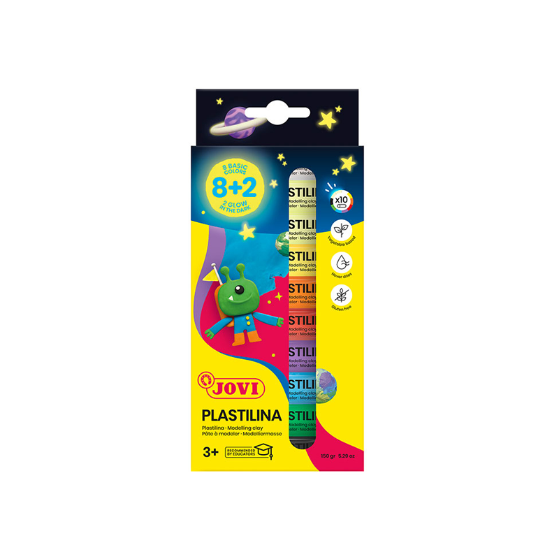 Пластилин за моделиране Jovi светещ в тъмното - Ученически пособия и арт и крафт материали