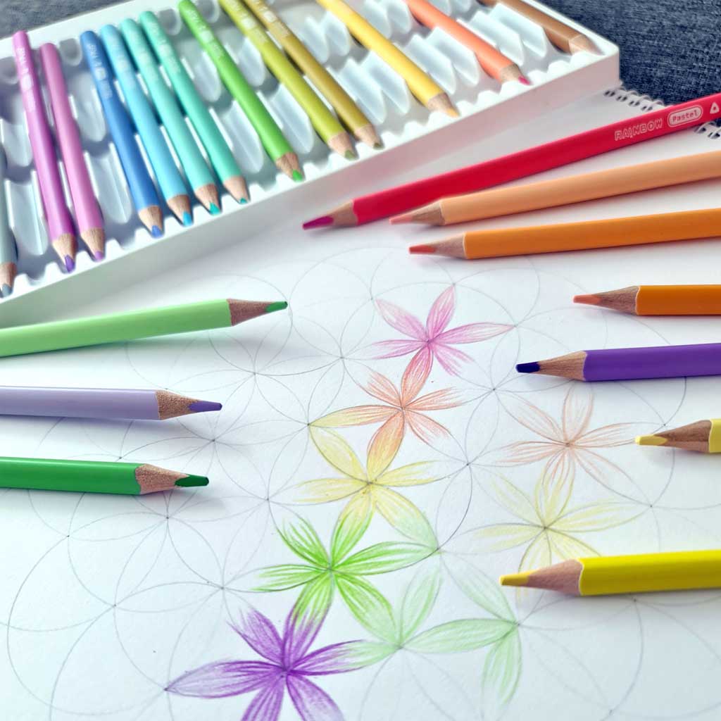 Cvetni molivi pastelni cvetove YPlus - Uchenicheski posobiq i konsumativi