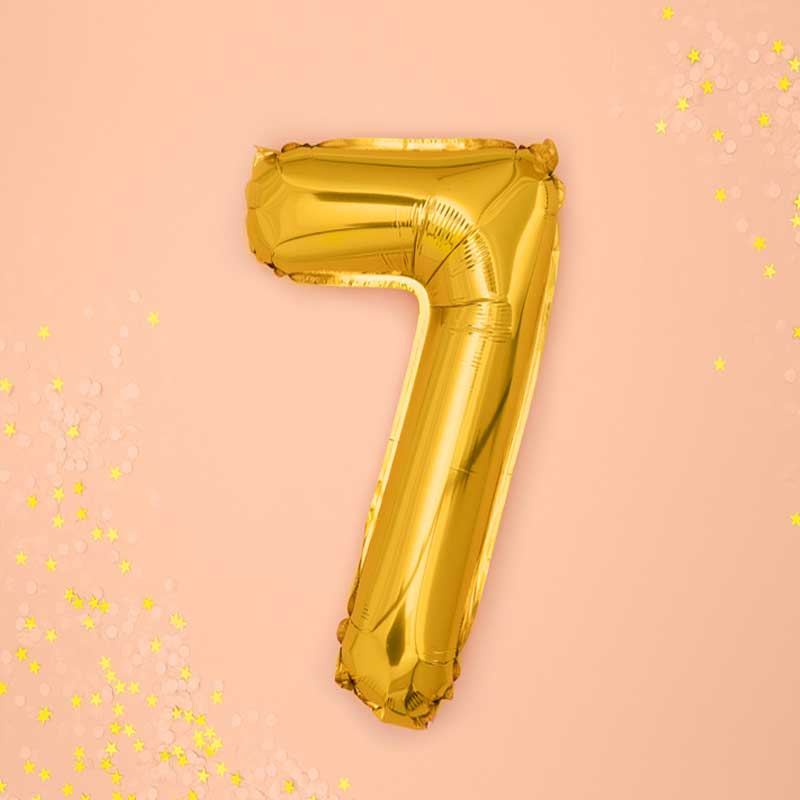 златен балон 7 парти декорация